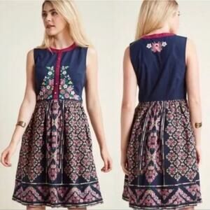 Modcloth Conversation Masterpiece A-line Dress Size Medium